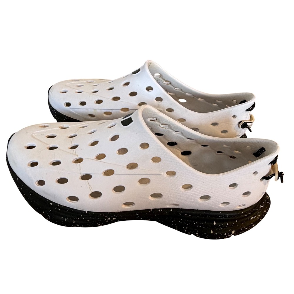Kane Revive Active Recovery Shoes White Black Speckle Mens Size 15 Clogs
